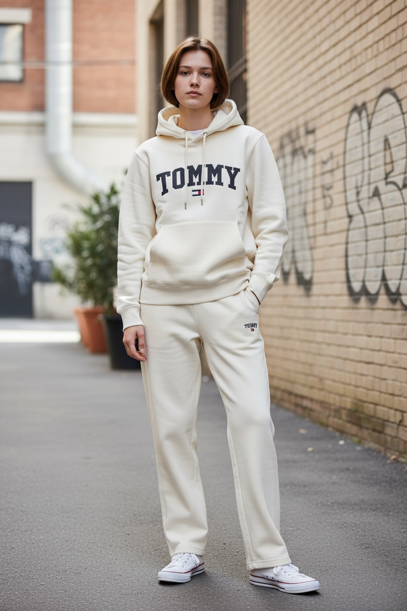 Women’s Cream Soft Fleece Tracksuit – Hoodie & Jogger Set