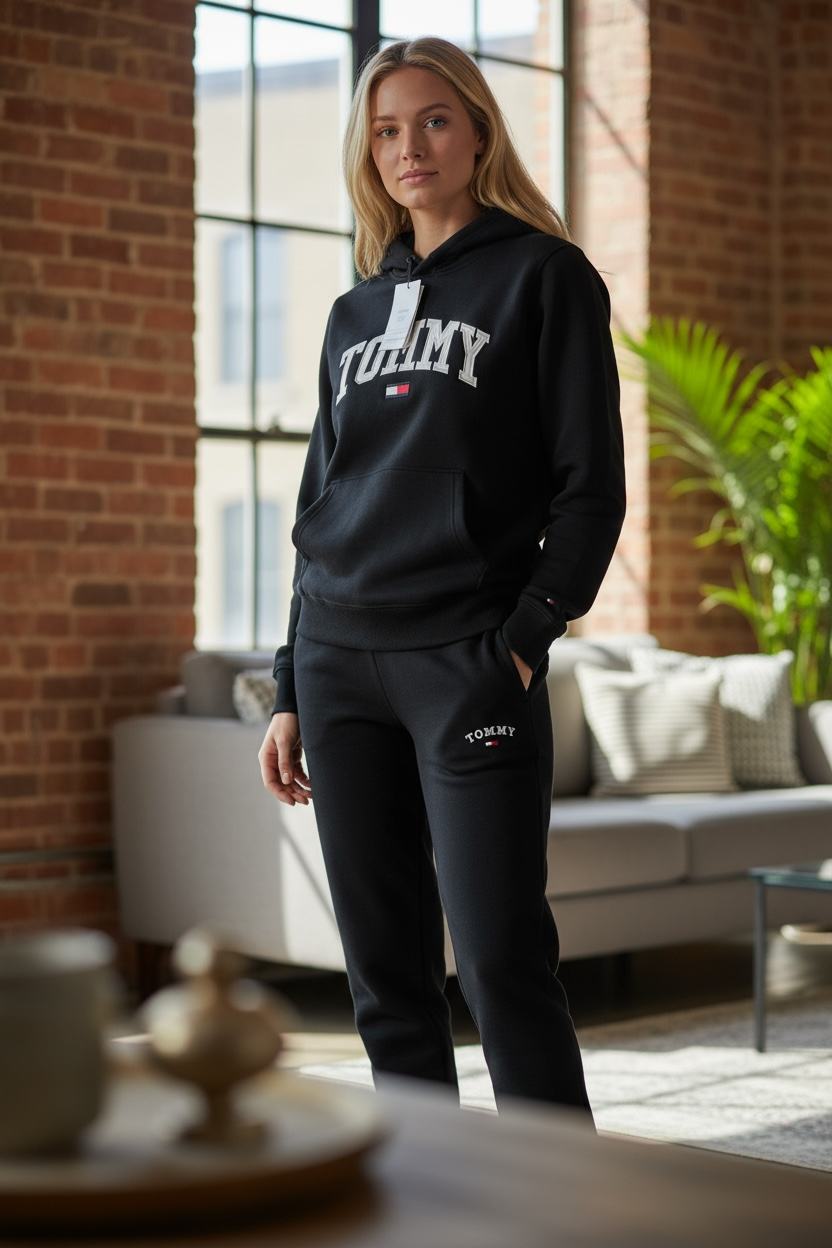Women’s Black Hoodie & Jogger Set