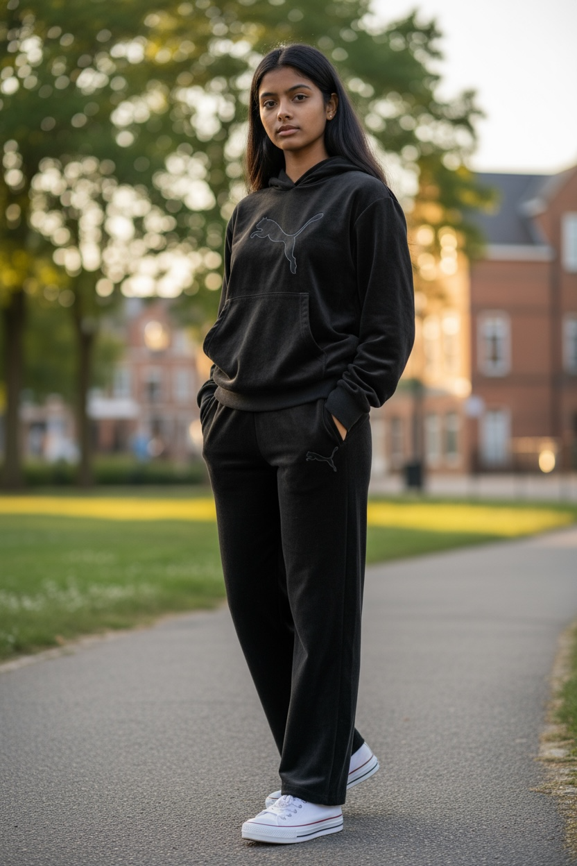 Women’s Black Hoodie & Jogger Set