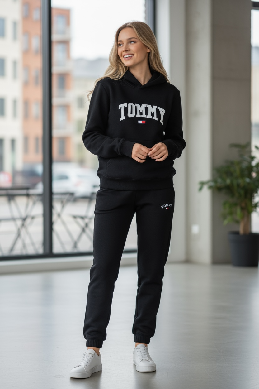 Women’s Black Hoodie & Jogger Set