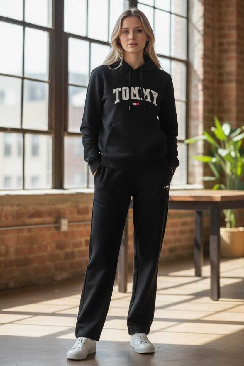 Women’s Black Hoodie & Jogger Set