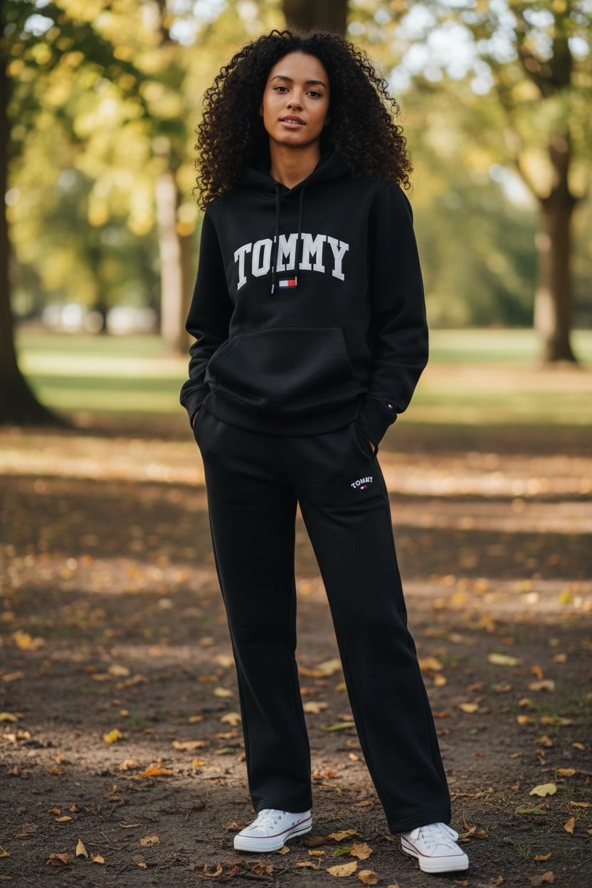 Women’s Black Hoodie & Jogger Set
