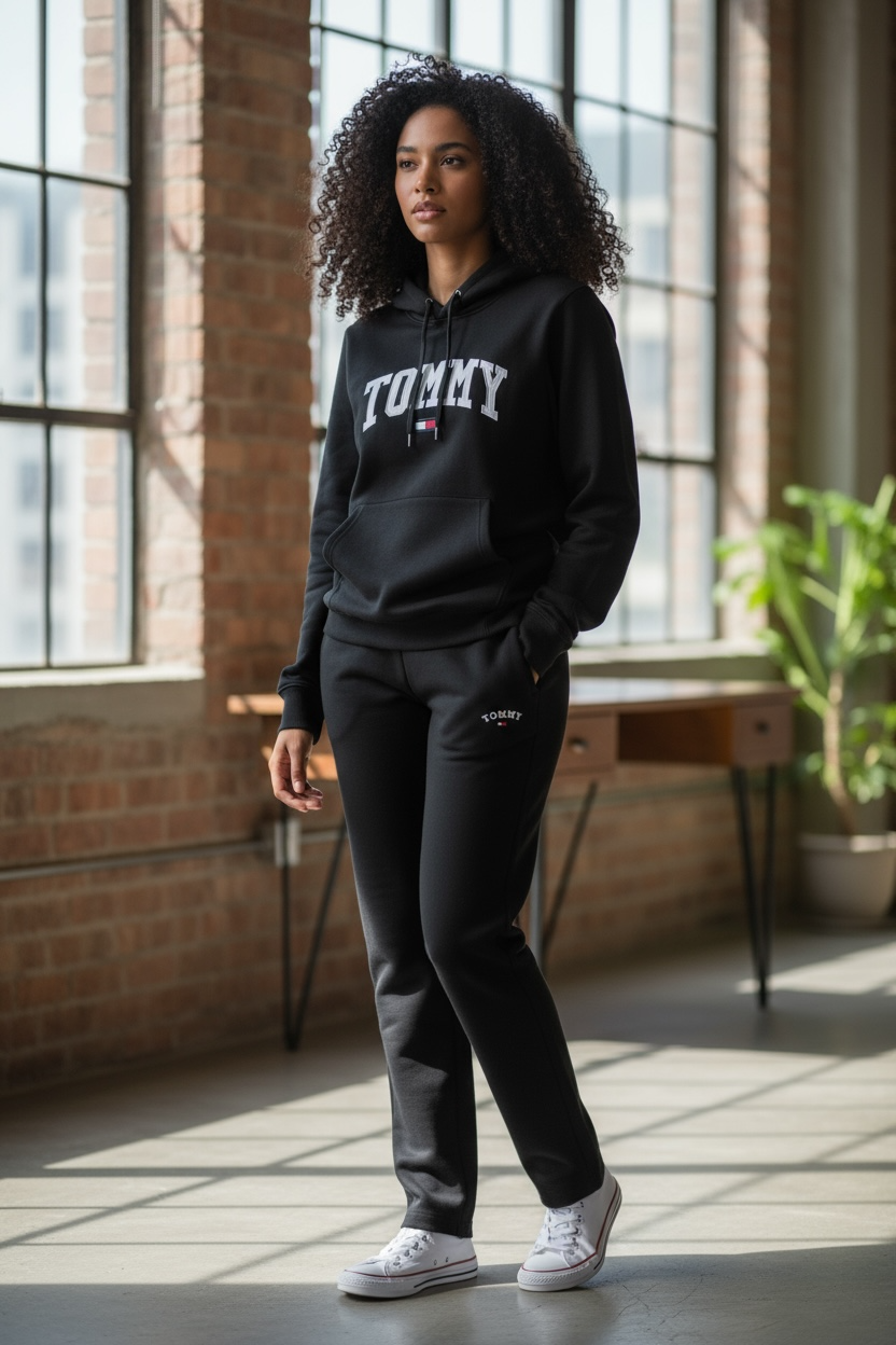 Women’s Black Hoodie & Jogger Set